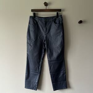 SUSAN GRAVER SKINNY CROPPED PANTS SIZE 10 PETITE NAVY BLUE